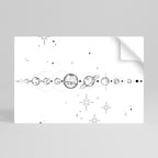 GALAXY OUTLINE Selbstklebendes Horizontal-Poster