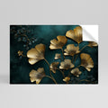 GOLDEN FLORA FANTASY Selbstklebendes Horizontal-Poster