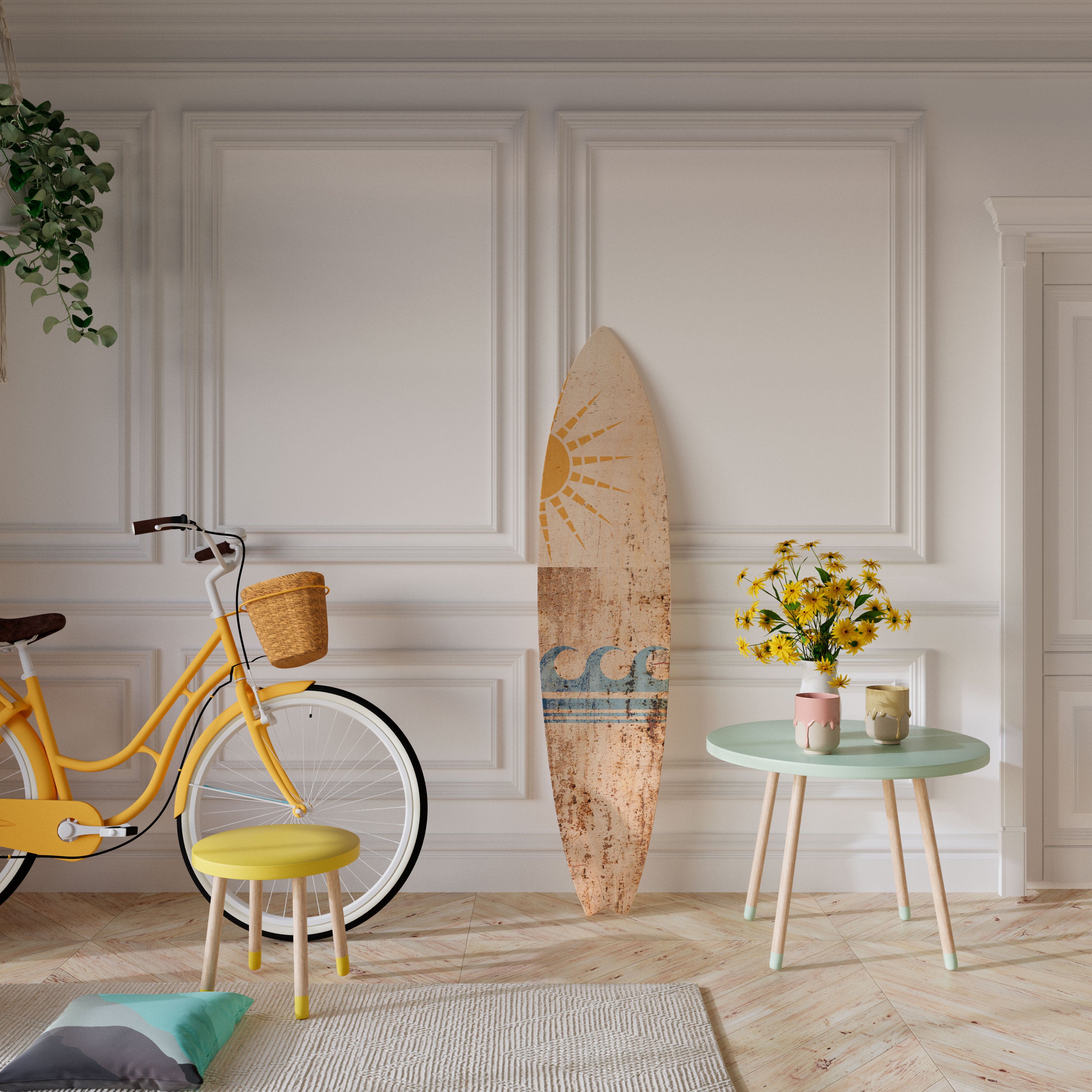 SUN-KISSED WAVES Deko-Surfboard