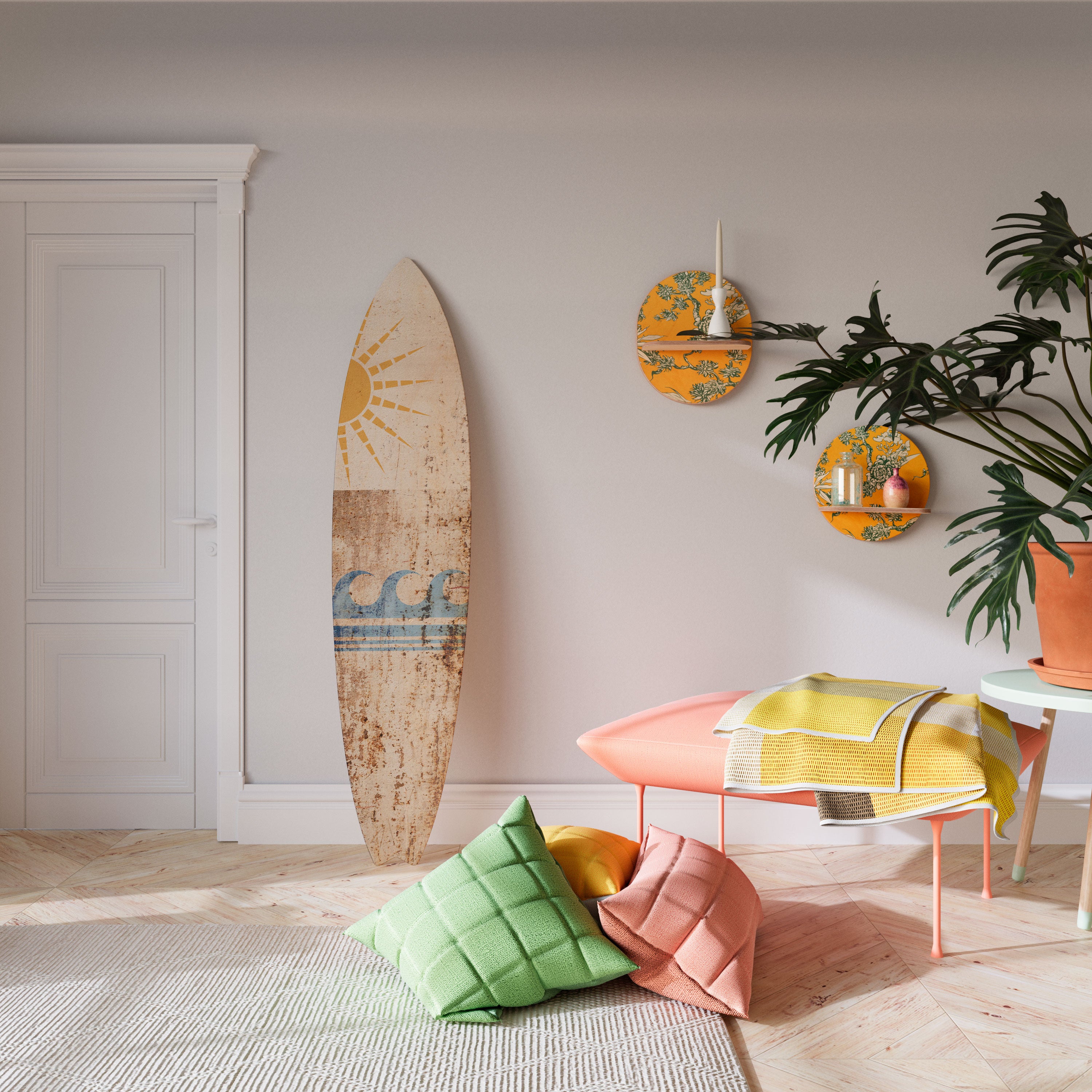 SUN-KISSED WAVES Deko-Surfboard