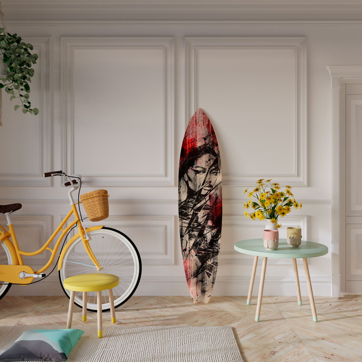 CRIMSON ECHO Deko-Surfboard