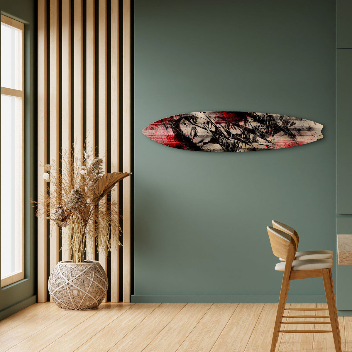 CRIMSON ECHO Surfboard Decorative Panel