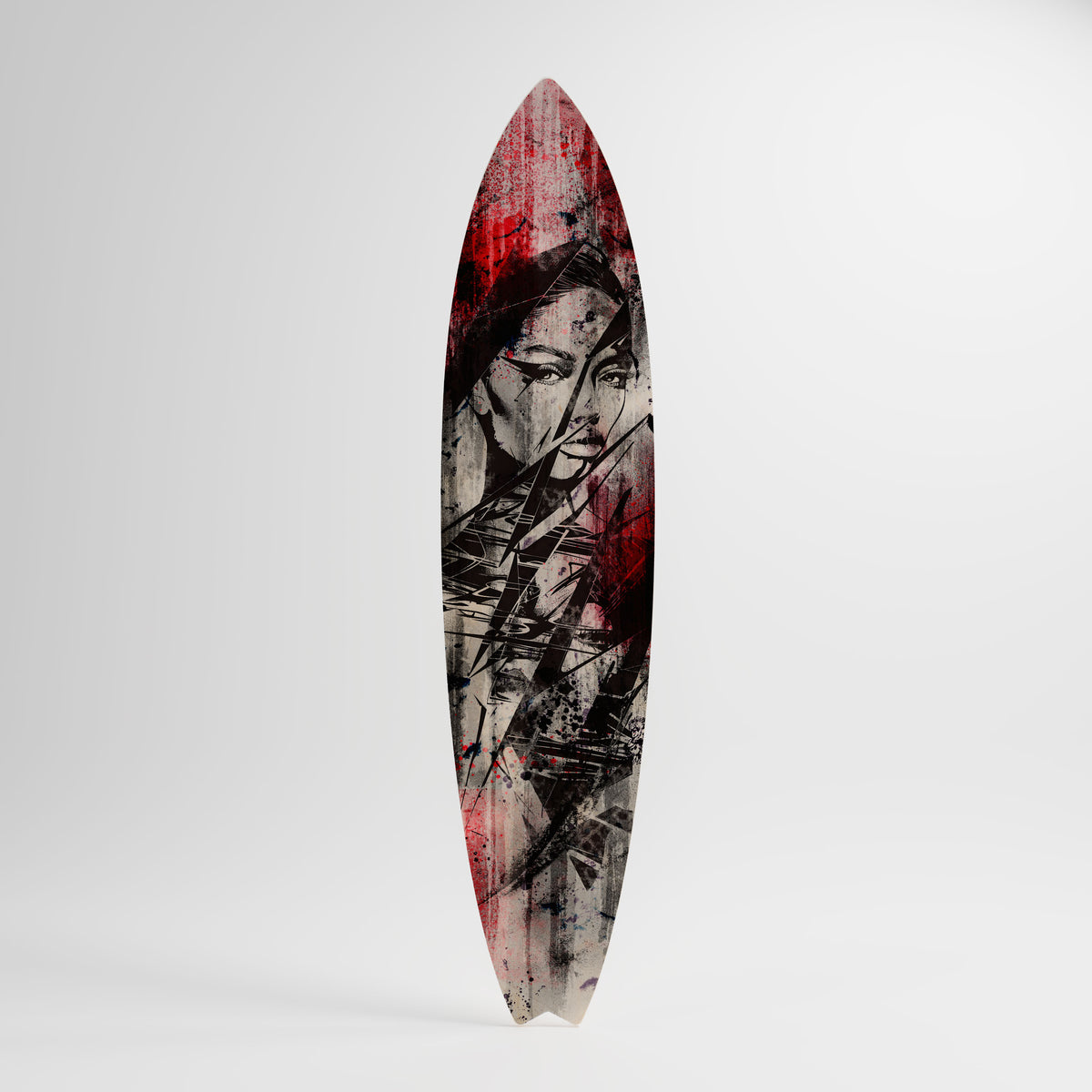 CRIMSON ECHO Deko-Surfboard