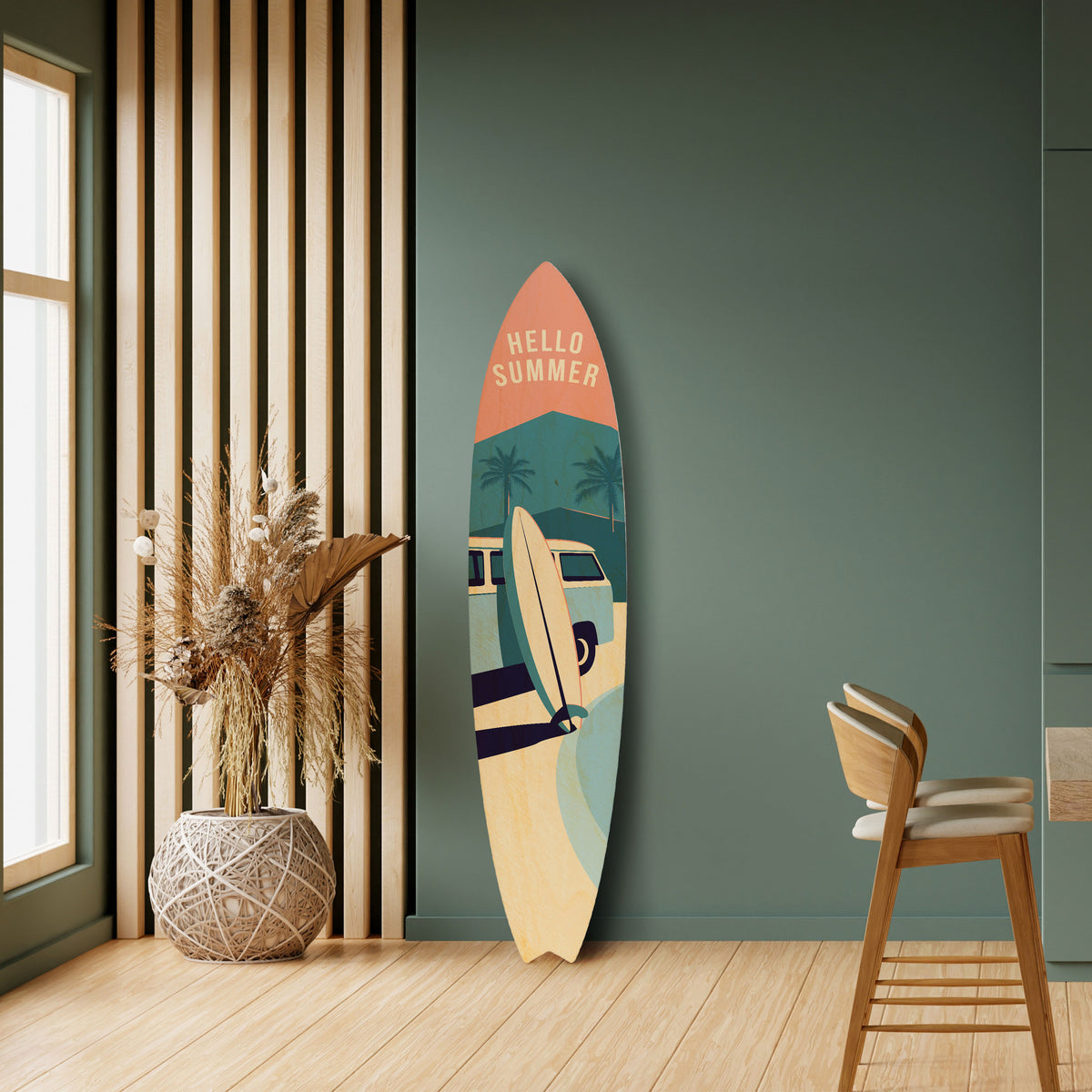 HELLO SUMMER Surfboard Decorative Panel