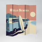 HELLO SUMMER Dekorativer Paravent - 5-teilig