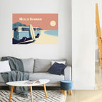 HELLO SUMMER Selbstklebendes Horizontal-Poster