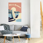 HELLO SUMMER Selbstklebendes Poster - Hochformat