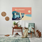 HELLO SUMMER Selbstklebendes Horizontal-Poster