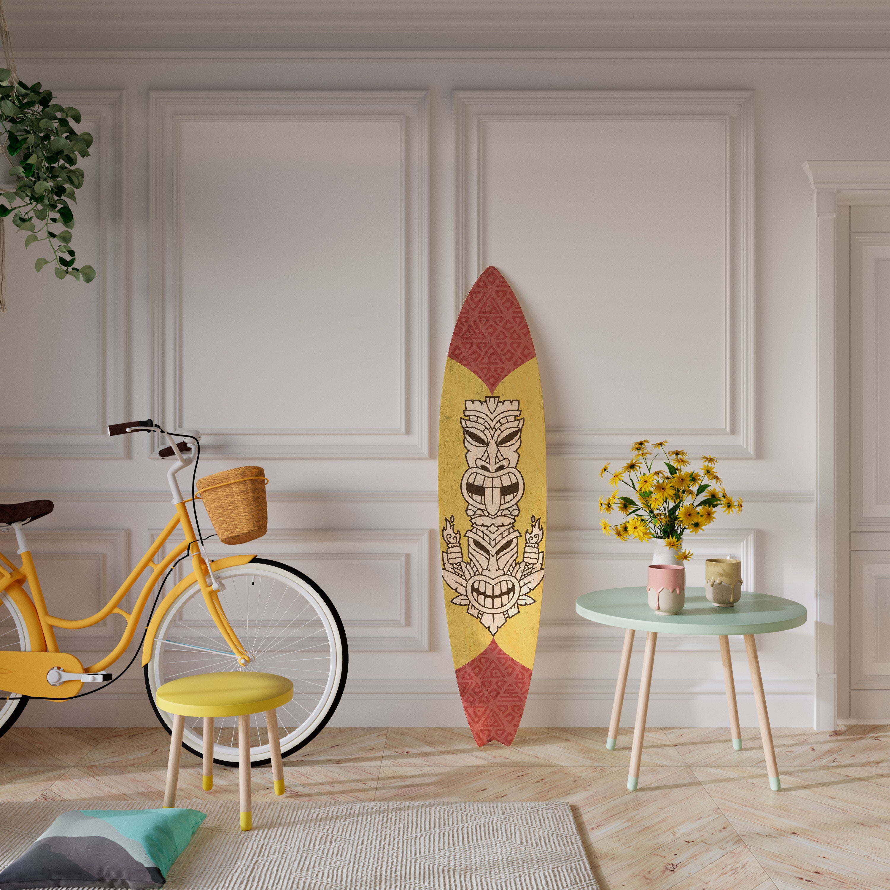 TIKI TOTEM Deko-Surfboard