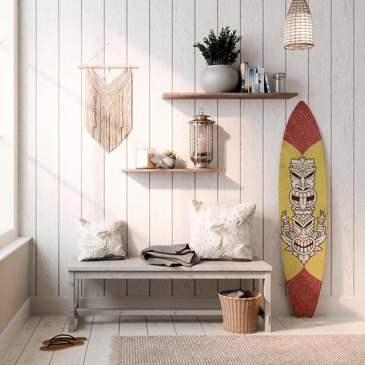 TIKI TOTEM Deko-Surfboard