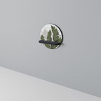 LEAF ECHO Rundes Kunstregal in Schwarz