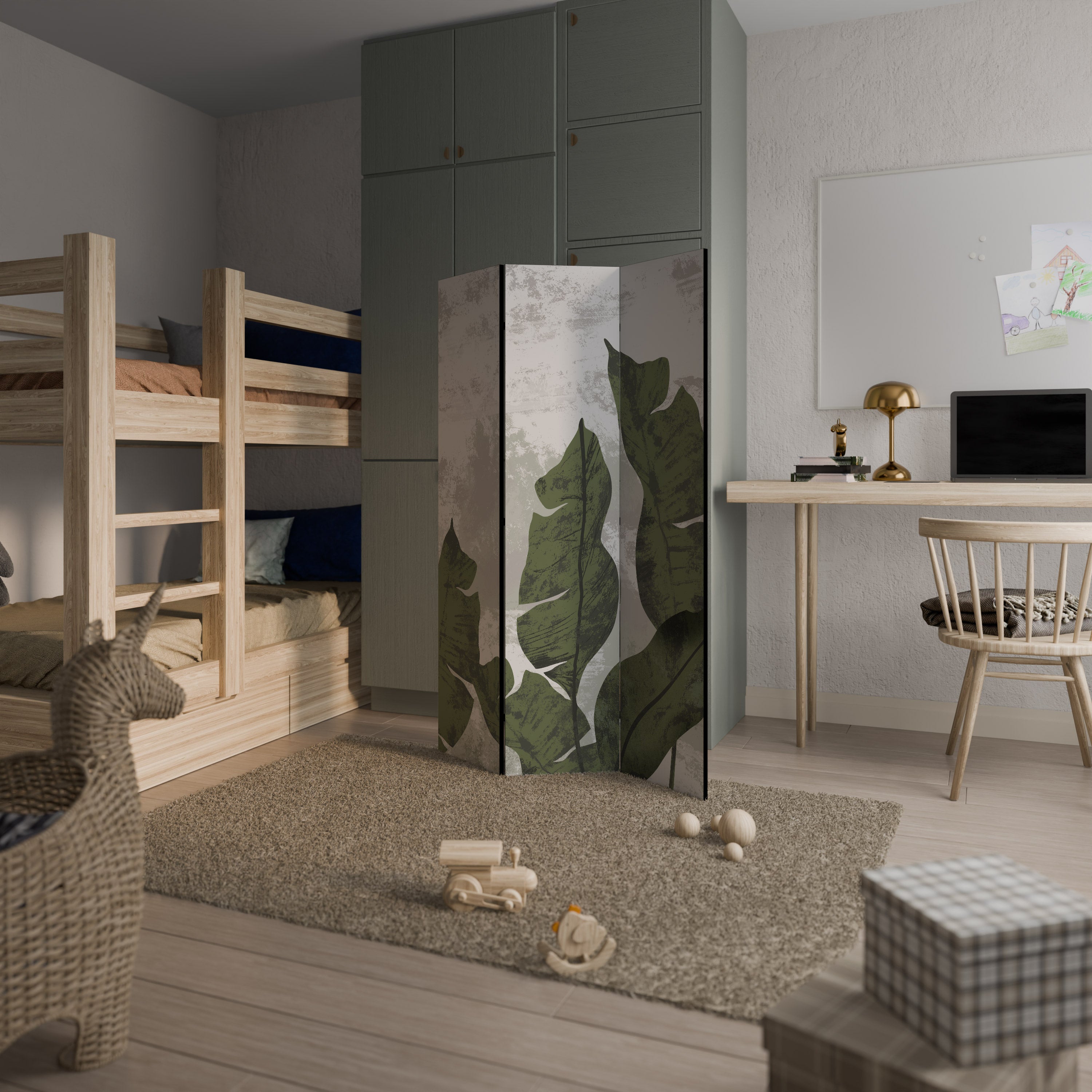 LEAF ECHO 3-teiliger Paravent