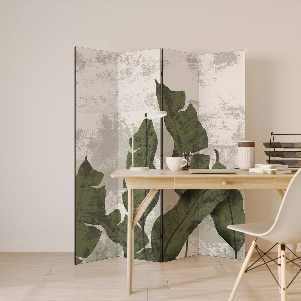 LEAF ECHO Dekorativer 4-teiliger Raumteiler