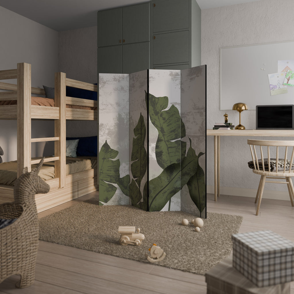 LEAF ECHO Dekorativer 4-teiliger Raumteiler