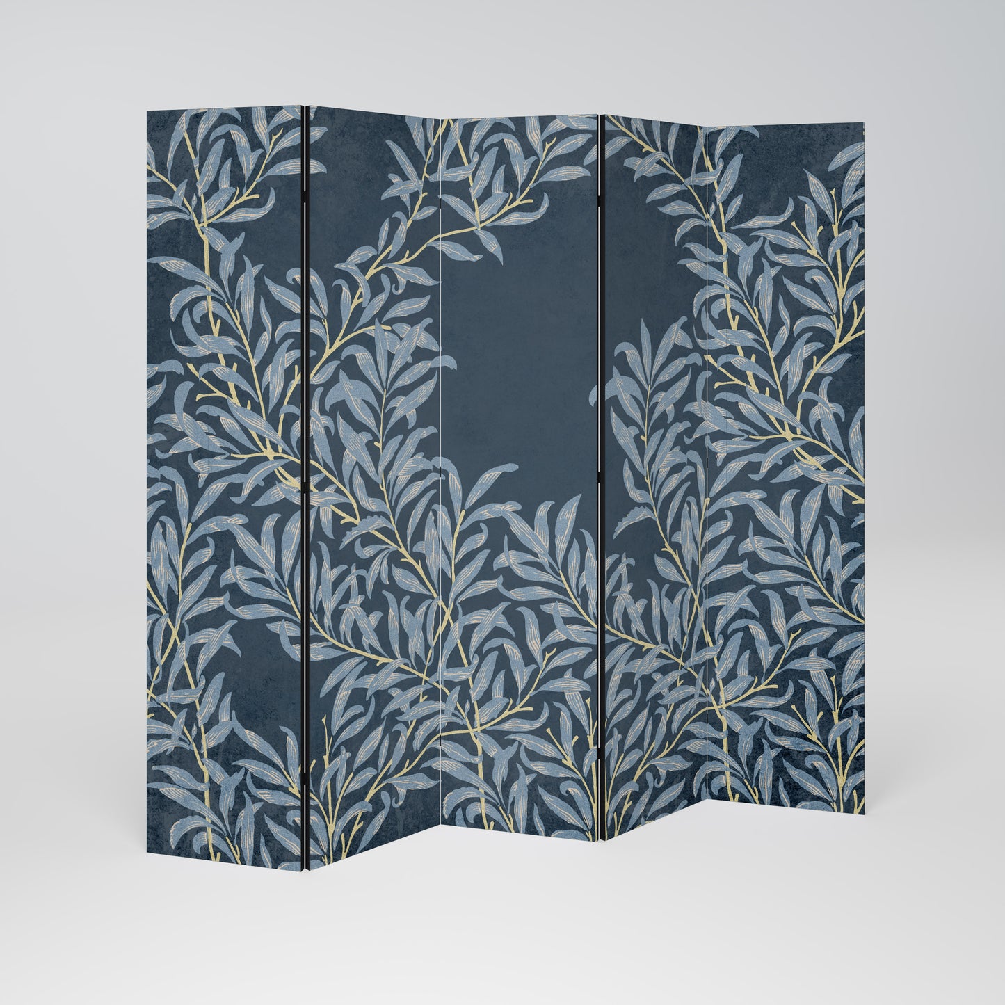 BLUE LEAVES 5-teiliger Paravent