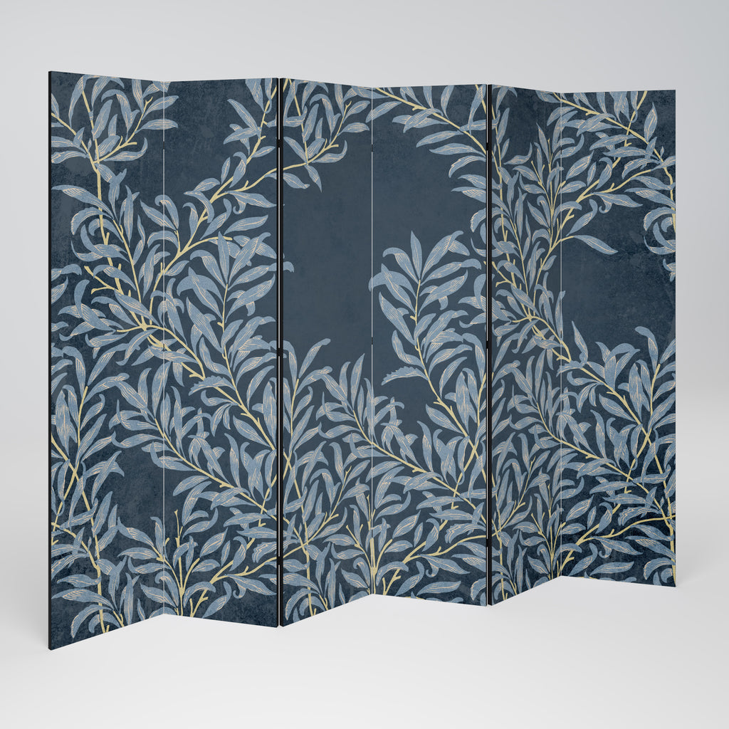 BLUE LEAVES 6-teiliger Paravent