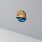 SUNNY SLIDE Oval Art Shelf In Black Finish