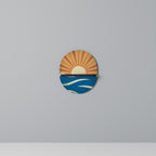 SUNNY SLIDE Oval Art Shelf In Black Finish