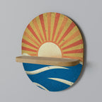 SUNNY SLIDE Ovales Kunstregal in Eiche-Optik