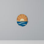 SUNNY SLIDE Ovales Kunstregal in Eiche-Optik