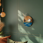 SUNNY SLIDE Ovales Kunstregal in Eiche-Optik