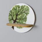 WILDERNESS DASH Rundes Kunstregal in Eiche-Optik