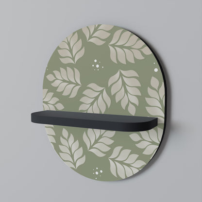 LEAVES ON GREEN Dekoratives Wandregal