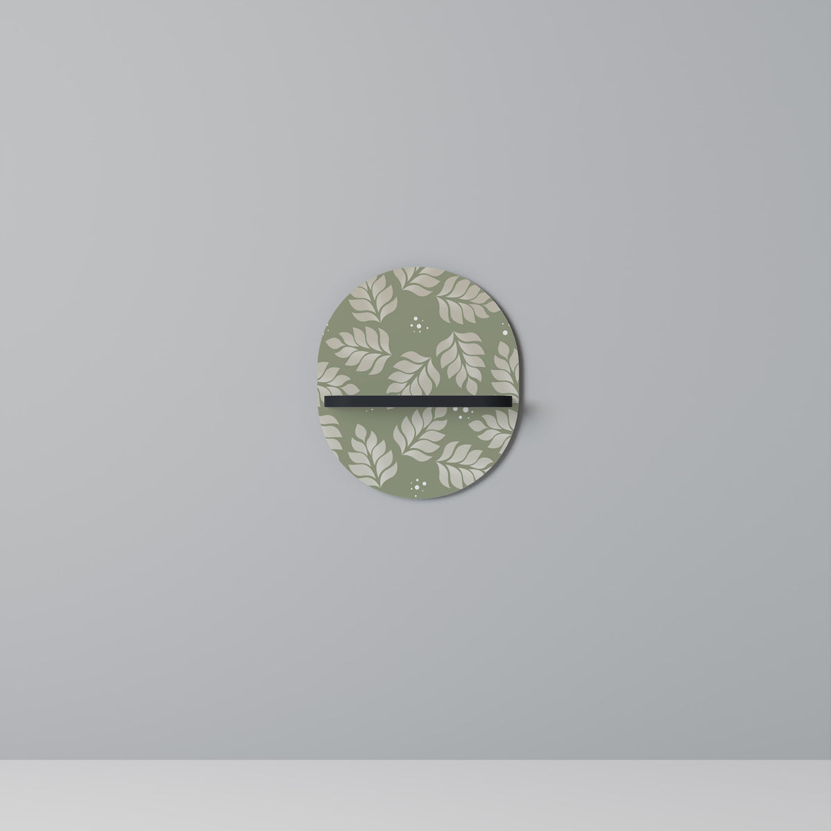 LEAVES ON GREEN Art Shelf