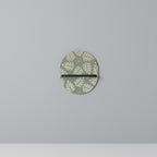 LEAVES ON GREEN Oval Art Shelf In Black Finish