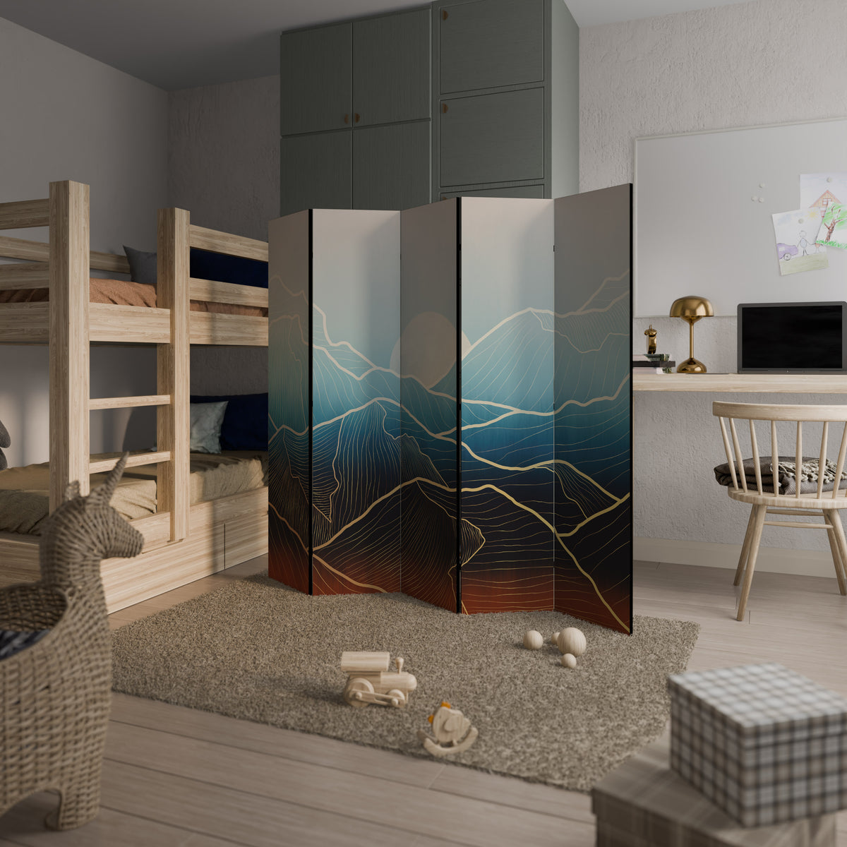 LUNAR SECRETS 5-Panel Room Divider
