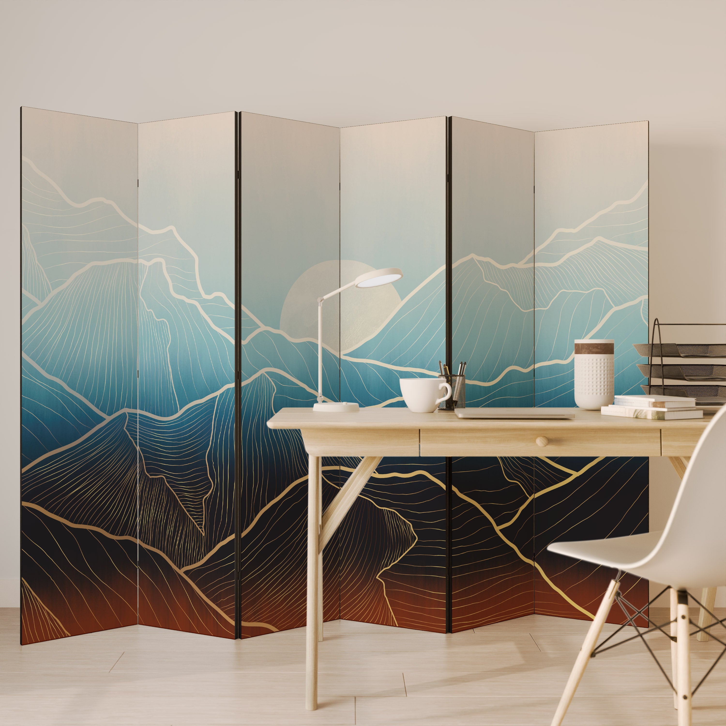 LUNAR SECRETS 6-Panel Room Divider