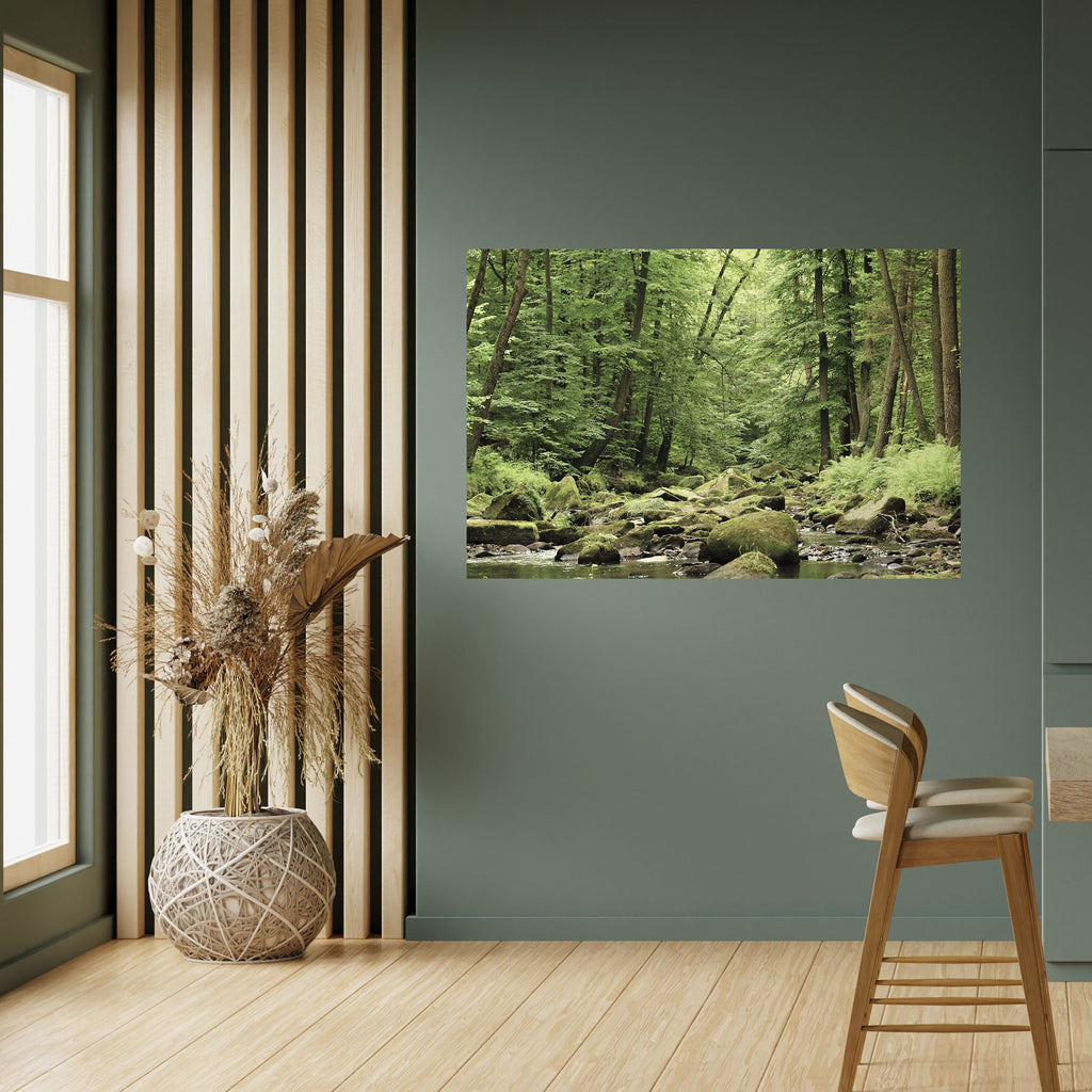 TRANQUIL STONES AND STREAMS Selbstklebendes Horizontal-Poster