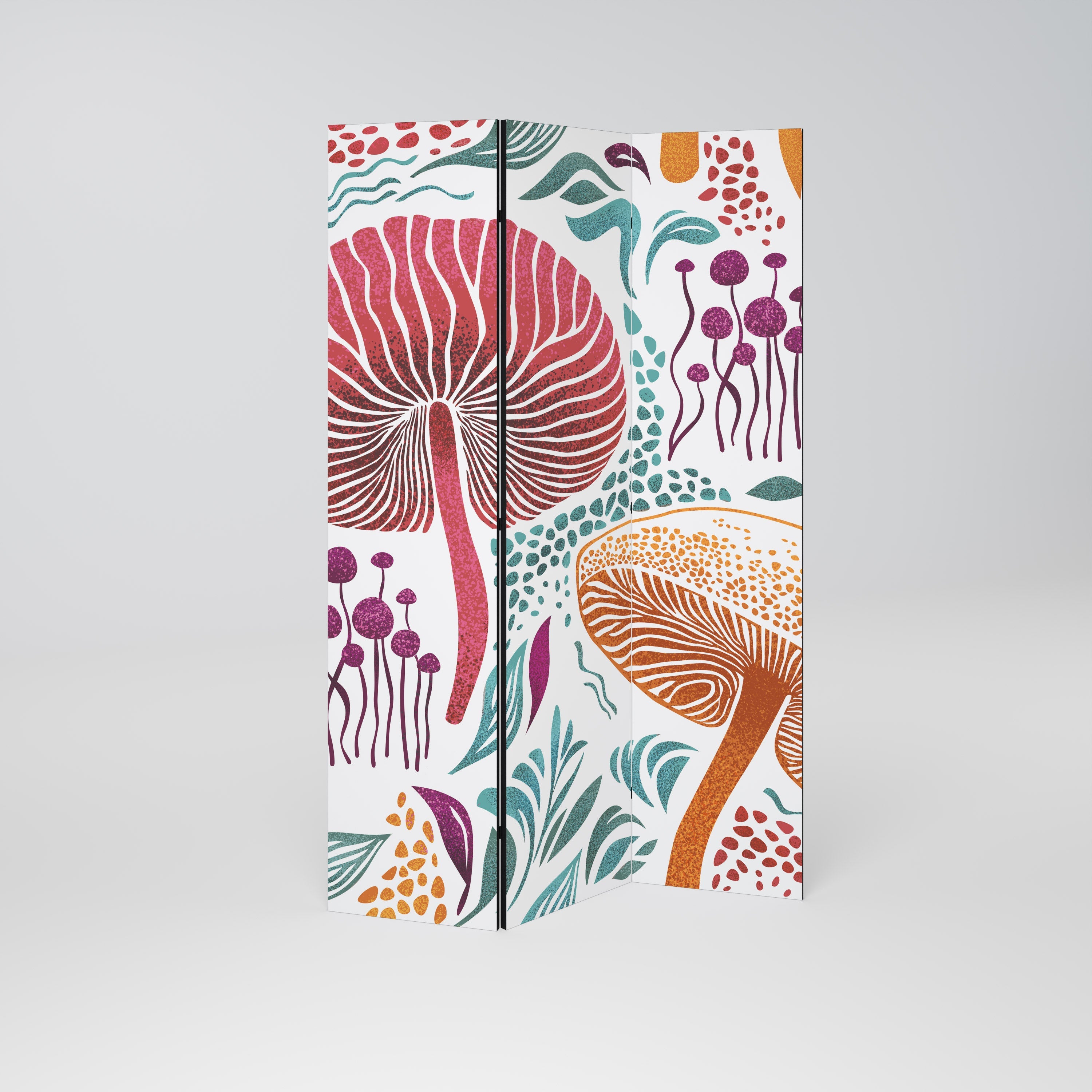 FUNGUS FANTASY Dekorativer 3-teiliger Raumteiler