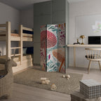 FUNGUS FANTASY Dekorativer Paravent - 3-teilig