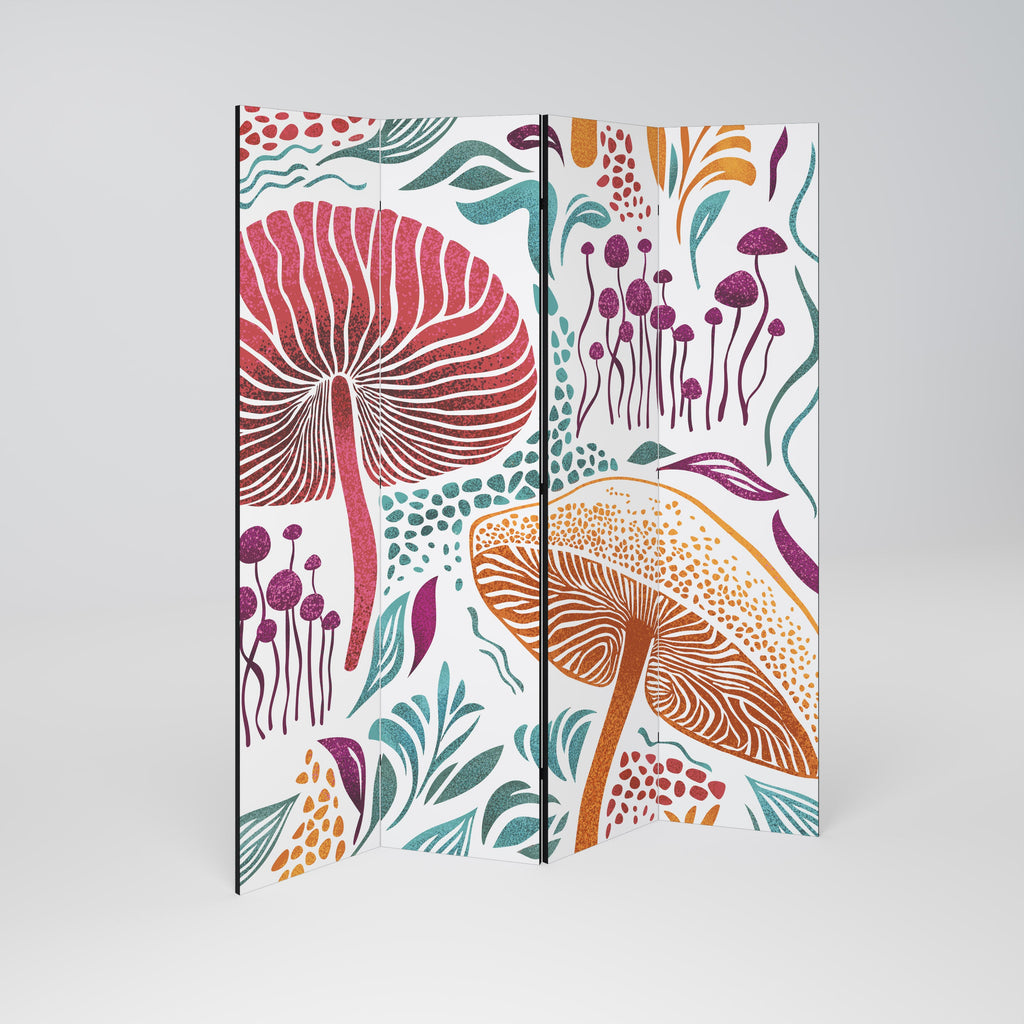 FUNGUS FANTASY Dekorativer 4-teiliger Raumteiler