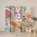 FUNGUS FANTASY Dekorativer Paravent - 5-teilig