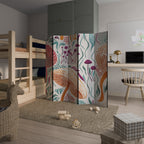 FUNGUS FANTASY Dekorativer Paravent - 5-teilig