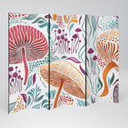 FUNGUS FANTASY 6-teiliger Paravent