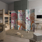 FUNGUS FANTASY Dekorativer Paravent - 6-teilig