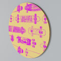 SKATEBOARD ARTISTRY Rundes Wandbild