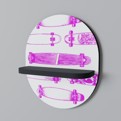 SKATEBOARD SKETCH Dekoratives Wandregal