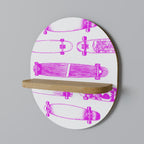 SKATEBOARD SKETCH Ovales Kunstregal in Eiche-Optik