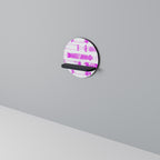 SKATEBOARD SKETCH Rundes Kunstregal in Schwarz