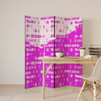 SKATEBOARD MAGENTA Decorative 4-Panel Room Divider