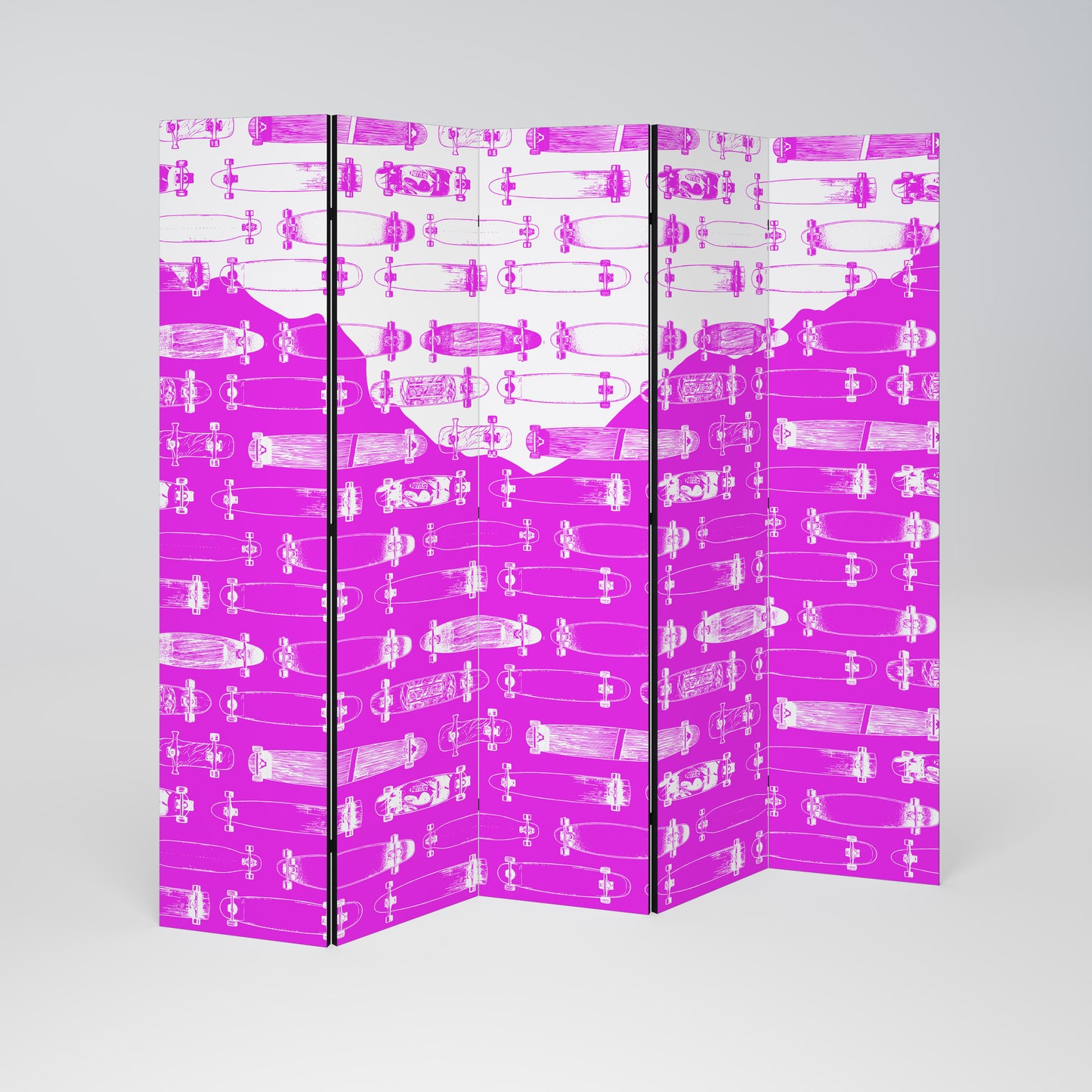 SKATEBOARD MAGENTA 5-teiliger Paravent