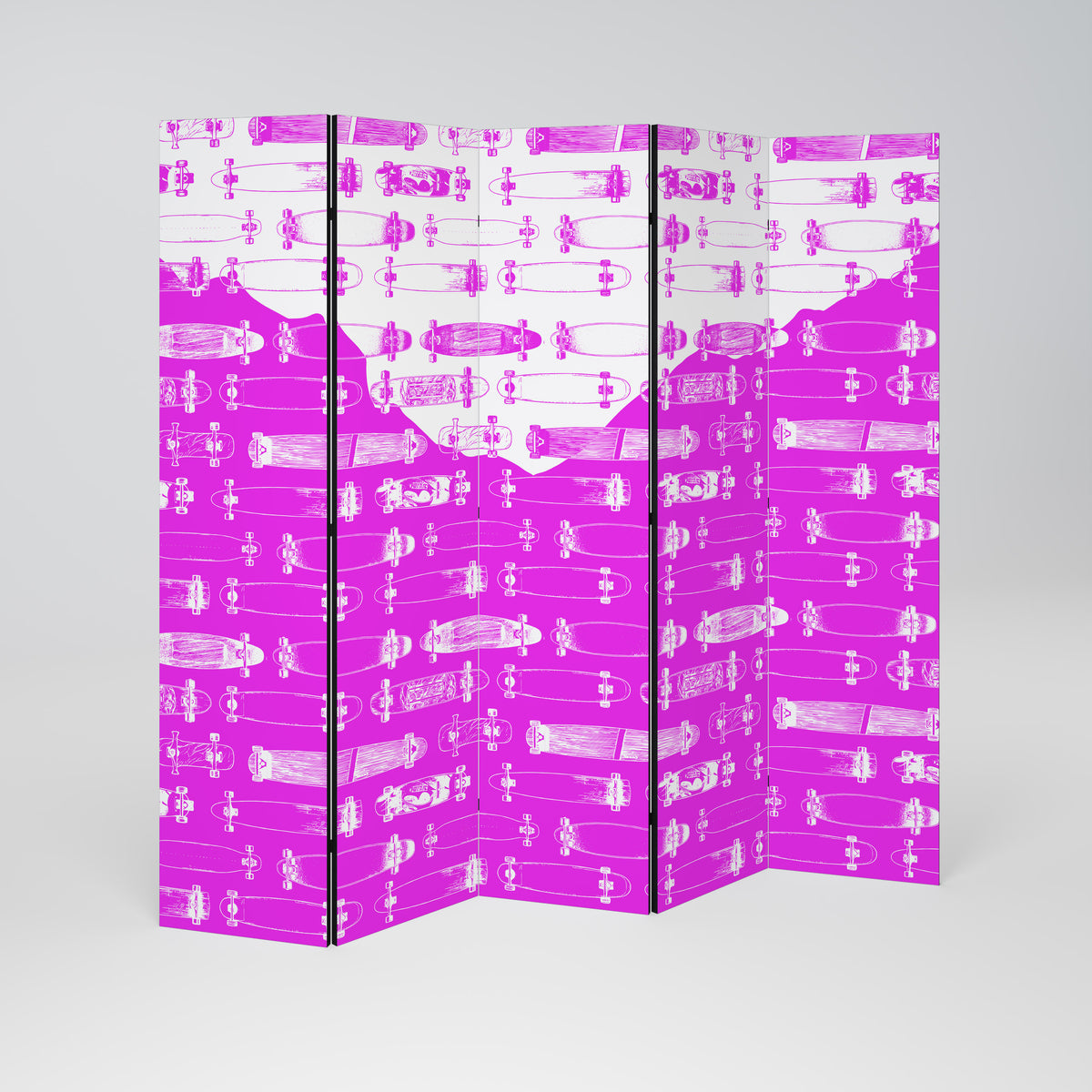 SKATEBOARD MAGENTA 5-teiliger Paravent