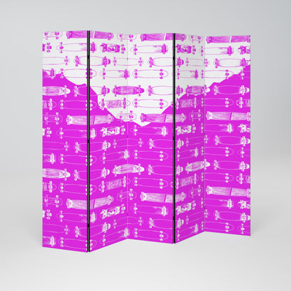 SKATEBOARD MAGENTA 5-teiliger Paravent