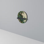 VERDURE ABYSS Oval Art Shelf In Black Finish