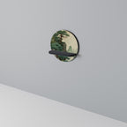 VERDURE ABYSS Rundes Kunstregal in Schwarz