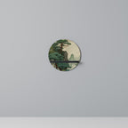 VERDURE ABYSS Rundes Kunstregal in Schwarz